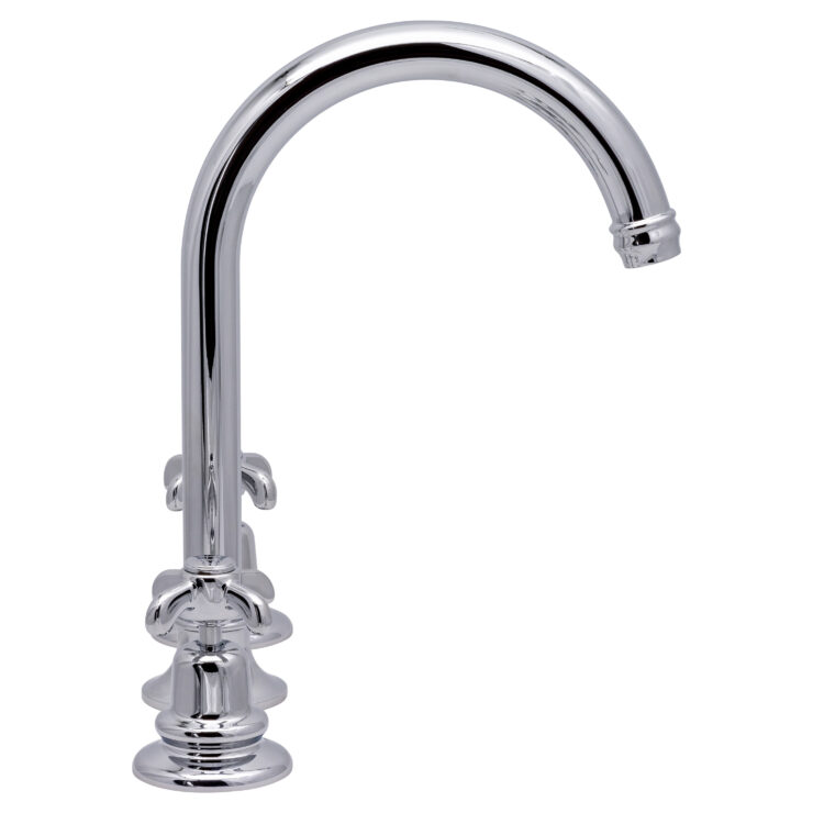 TB434.114 Belle Epoque Waschtisch 3-Loch-Mischbatterie High Seitenansicht